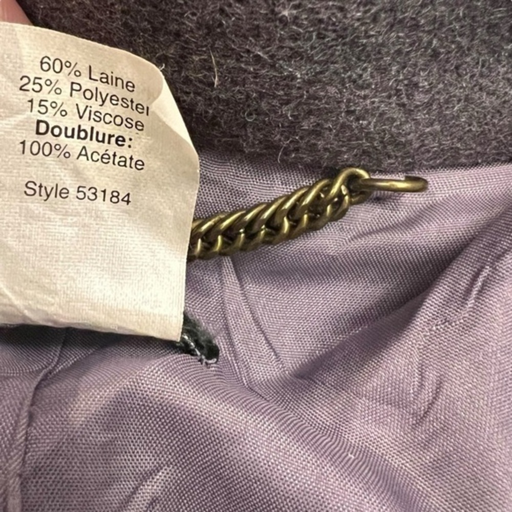 J Crew Jacket Peacoat Women’s Double Breasted Wool Coat Classic Gray Preppy Sz 2 - Picture 7 of 14